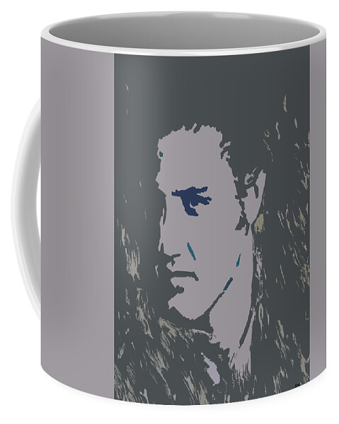Elvis Coffee Mug featuring the painting Elvis The King by Robert Margetts