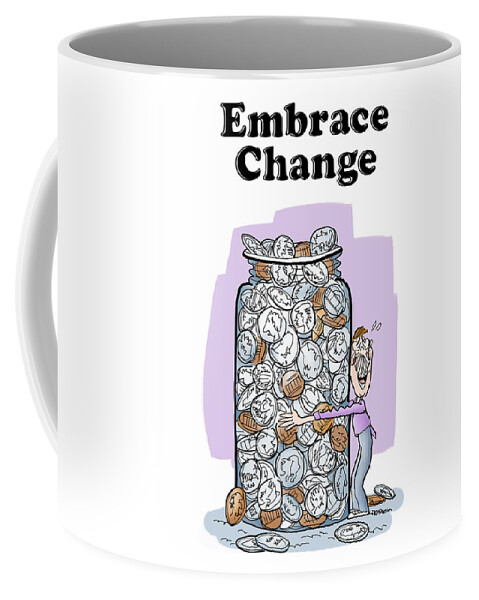 Embrace Coffee Mug featuring the digital art Embrace Change by Mark Armstrong