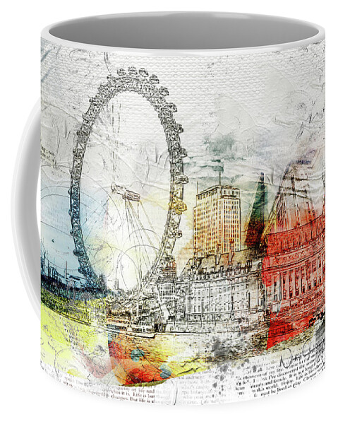 London Coffee Mug featuring the digital art Embrace Life by Nicky Jameson
