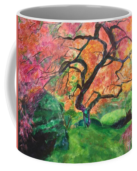 Tree Coffee Mug featuring the painting Embrace by Kate Conaboy