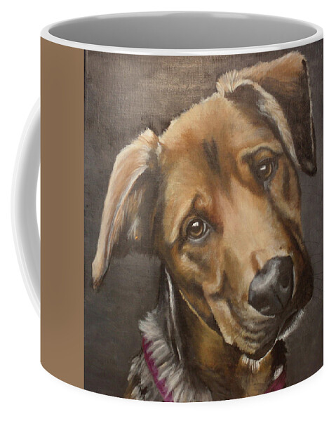 Eyes Coffee Mug featuring the painting Emma Rose by Carol Russell