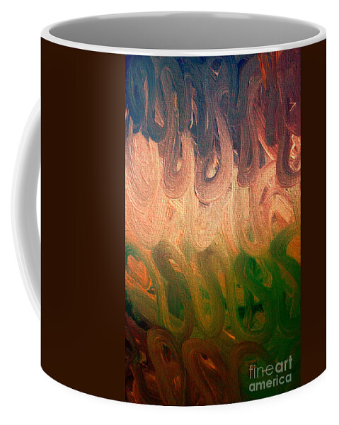 Painting Coffee Mug featuring the photograph Emotion Acrylic Abstract by Roberta Byram