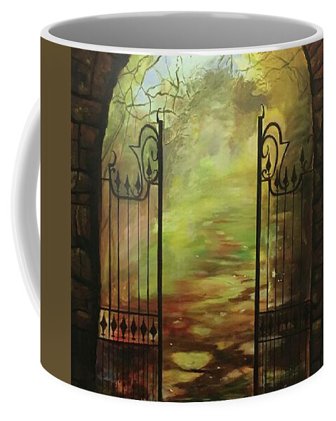 Wall Coffee Mug featuring the painting Enchante by Belinda Low