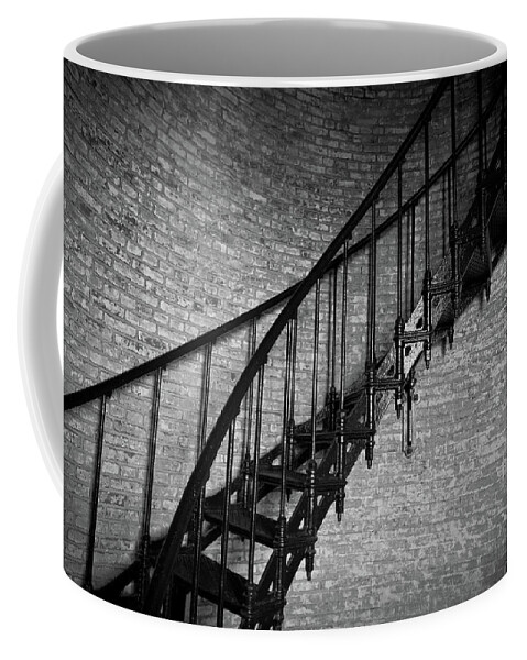 Currituck Staircase Coffee Mug featuring the photograph Enchanted Staircase II - Currituck Lighthouse by David Sutton