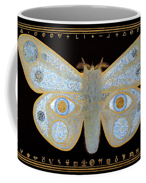  Coffee Mug featuring the painting Encryption by Laurie Stewart