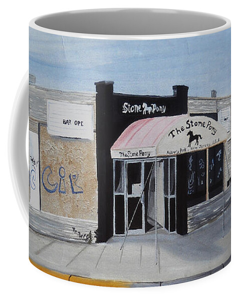 Acrylic Painting Of The Stone Pony Coffee Mug featuring the painting End of an Era by Patricia Arroyo