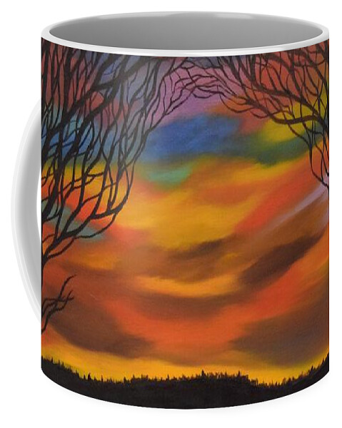  Coffee Mug featuring the painting End of the Day by Barrie Stark