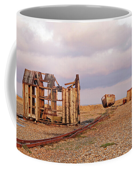 Abandoned Coffee Mug featuring the photograph End Of The Line by Gill Billington
