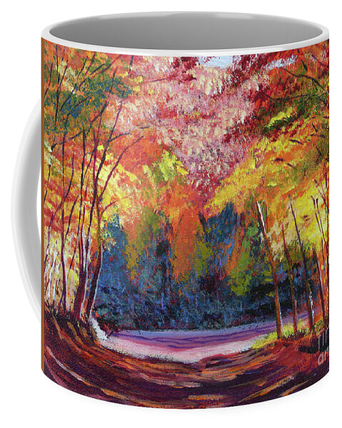 Autumn Coffee Mug featuring the painting End of the Road by David Lloyd Glover