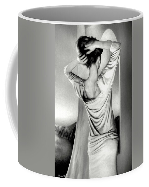 Woman Coffee Mug featuring the digital art Endless Skys by Pennie McCracken