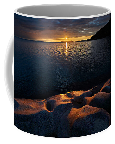 Lake Superior Coffee Mug featuring the photograph Edge of Days by Doug Gibbons