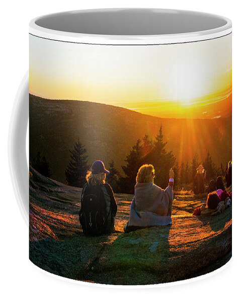 Sunset Coffee Mug featuring the photograph Enjoying the Summer Sunset by Peggy Dietz