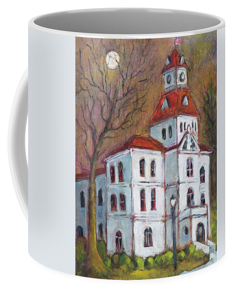 Benton County Coffee Mug featuring the painting Enlightened Courthouse by Mike Bergen
