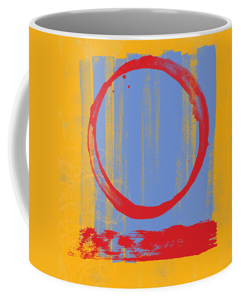 Red Coffee Mug featuring the painting Enso by Julie Niemela