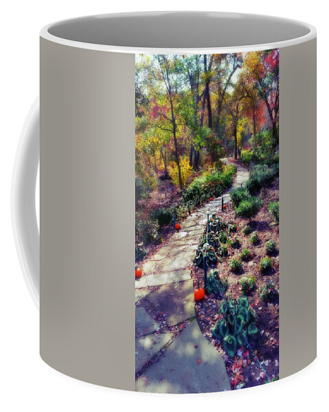 Garden Coffee Mug featuring the mixed media Enter the Autumn Garden by Stacie Siemsen