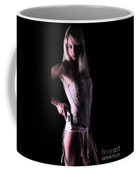 Artistic Coffee Mug featuring the photograph Entering darkness by Robert WK Clark