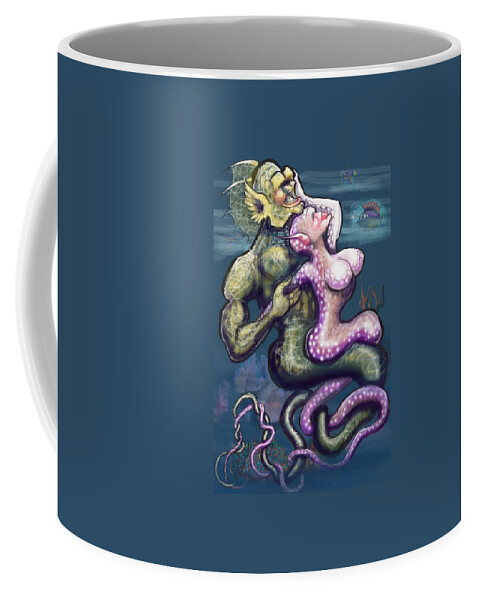Entwine Coffee Mug featuring the digital art Entwined by Kevin Middleton