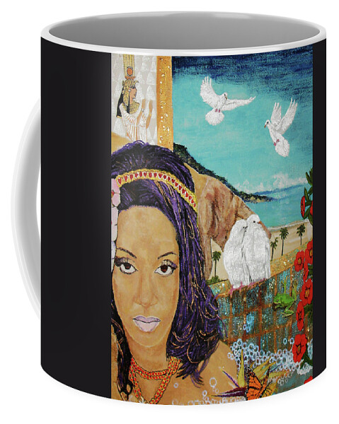 Painting Coffee Mug featuring the painting Epitome's Dream the Quadrant II by Leecasso aka Lee McCormick