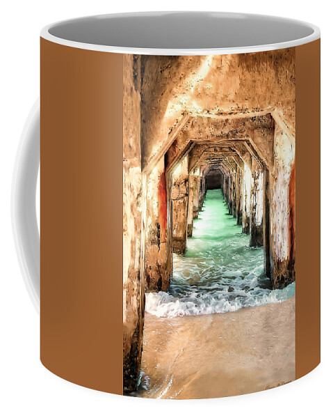 Pier Coffee Mug featuring the digital art Escape to Atlantis by Pennie McCracken
