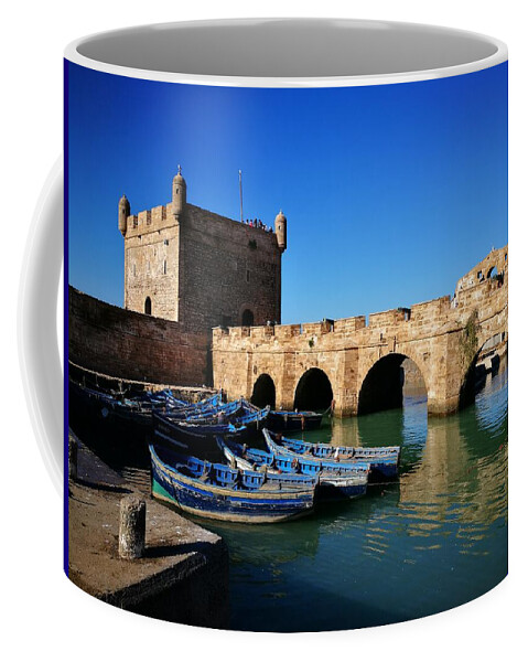 Architecture Coffee Mug featuring the photograph Essaouira Port by Jarek Filipowicz