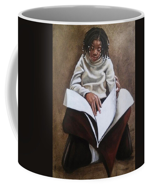 Girl Coffee Mug featuring the painting Essential for potential II by Jerome White