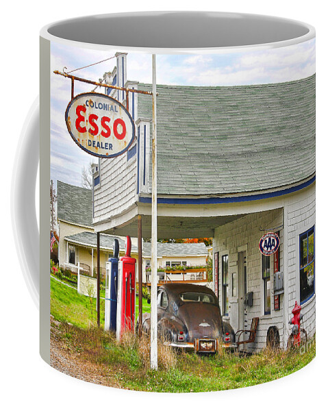 Esso Gas Coffee Mug featuring the photograph Esso Gas Staion by Jack Schultz