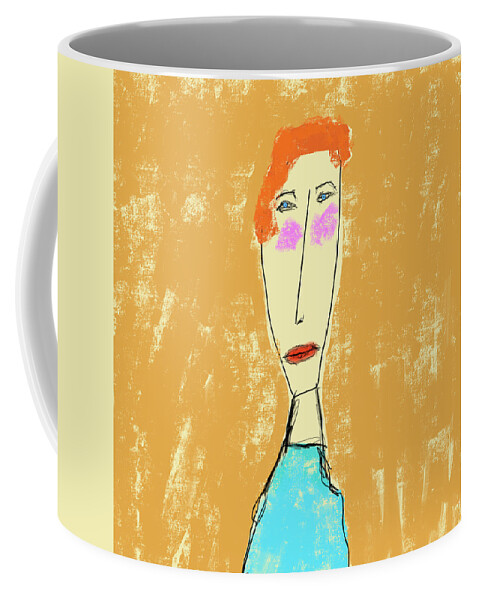 Apple Pencil Drawings Coffee Mug featuring the drawing Etching 52 - Maurice by Bill Owen