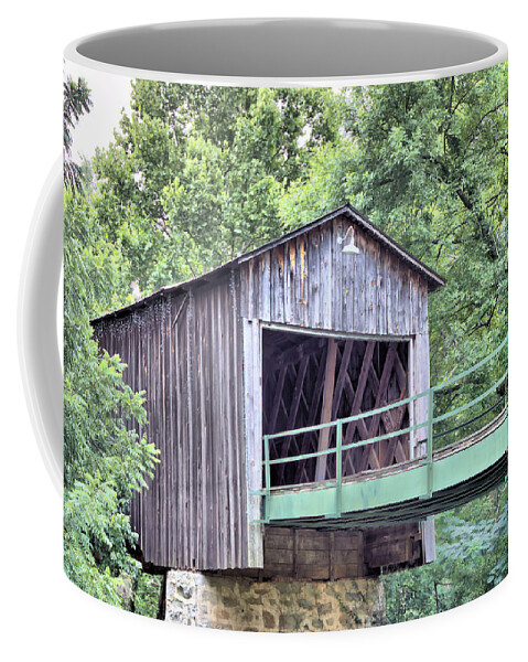 11989 Coffee Mug featuring the photograph Euharlee Creek Covered Bridge by Gordon Elwell