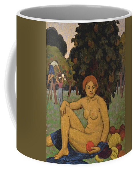 Roger De La Fresnaye Coffee Mug featuring the painting Eve Assise. La Femme et la Pomme by Roger de La Fresnaye