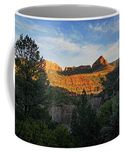 Oakcreekcanyon Coffee Mug featuring the photograph Evening at Oak Creek Canyon by Theo O'Connor