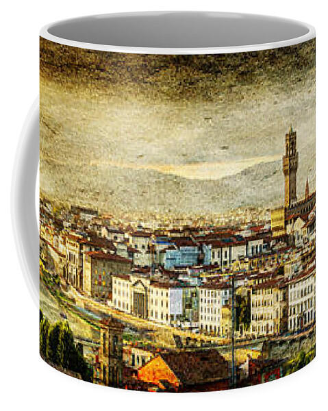 Florence Coffee Mug featuring the photograph Evening in Florence - Vintage Version by Weston Westmoreland