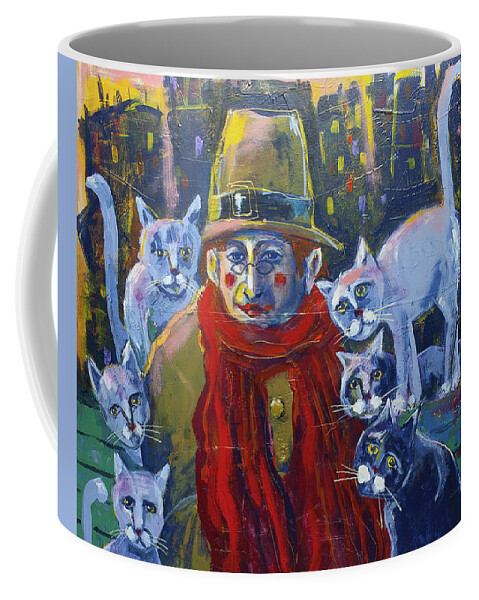 Fairytale Coffee Mug featuring the painting Evening in the park by Maxim Komissarchik