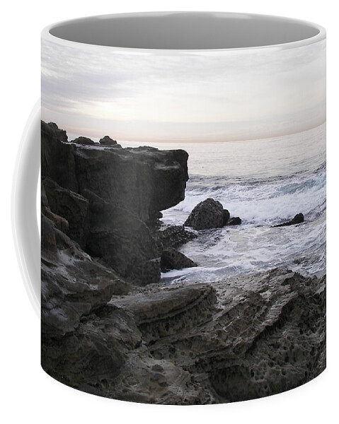 Seascape Coffee Mug featuring the photograph Evening Light by Carol Bradley
