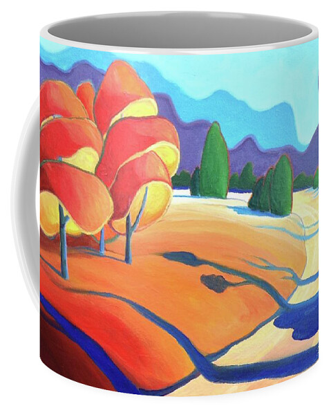 Group Of Seven Coffee Mug featuring the painting Evening Path by Barbel Smith