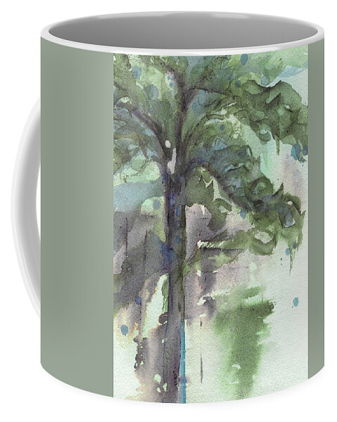 Tree Coffee Mug featuring the painting Evergreen by Dawn Derman