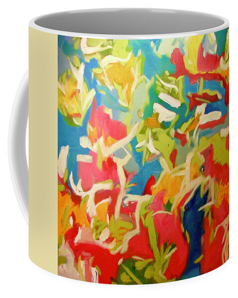 Abstract Coffee Mug featuring the painting Everything and U by Steven Miller