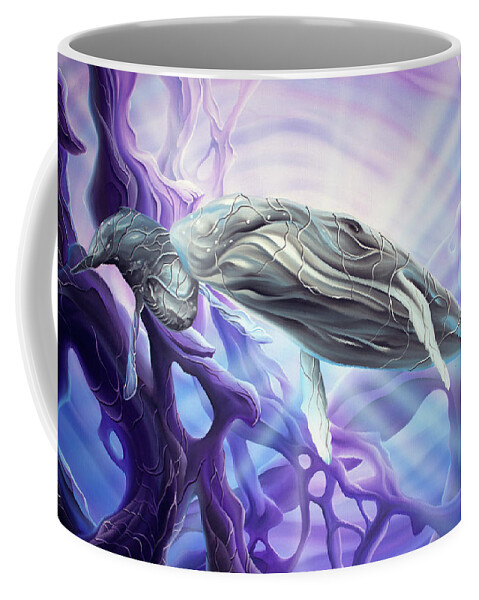 Whales Coffee Mug featuring the painting Expanse by William Love