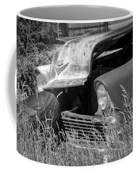 56 Chevy Coffee Mug featuring the photograph Expired by James Barber