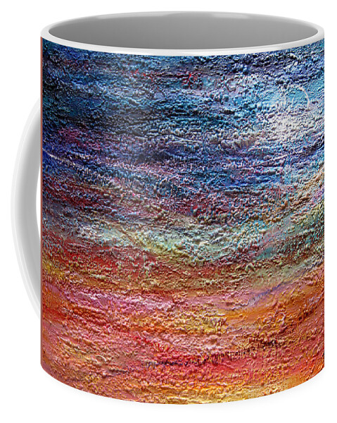 Abstract Coffee Mug featuring the painting Exploring the Surface by Roberta Rotunda