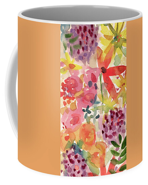 Flowers Coffee Mug featuring the mixed media Expressionist Fall Garden- Art by Linda Woods by Linda Woods