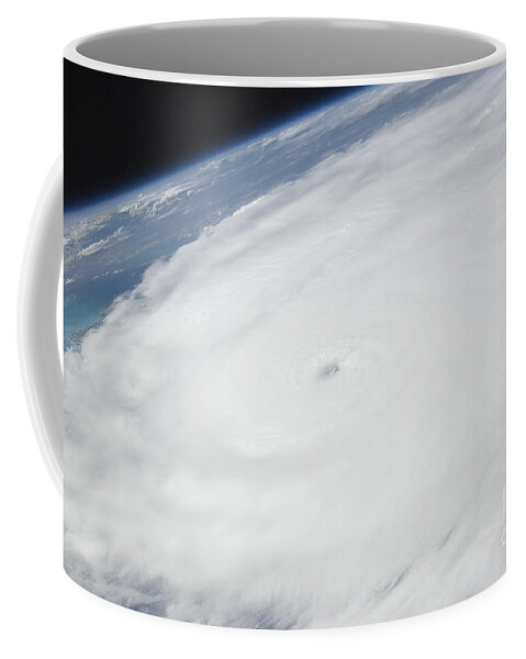 Caribbean Coffee Mug featuring the photograph Eye Of Hurricane Irene As Viewed by Stocktrek Images