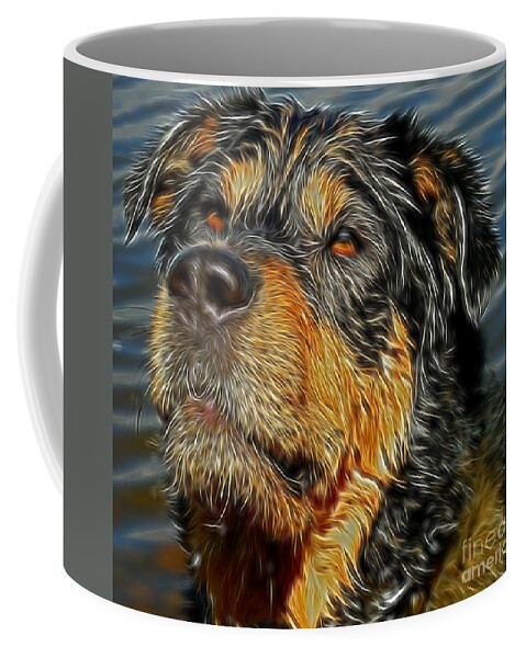 Dog Coffee Mug featuring the photograph Eye On The Prize by Vivian Martin
