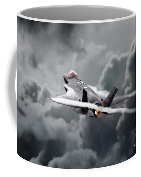 F35. F-35 Coffee Mug featuring the digital art F-35 Ribbons by Airpower Art