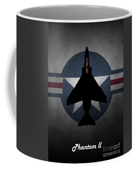 F4 Phantom Coffee Mug featuring the digital art F-4 Phantom USAF by Airpower Art