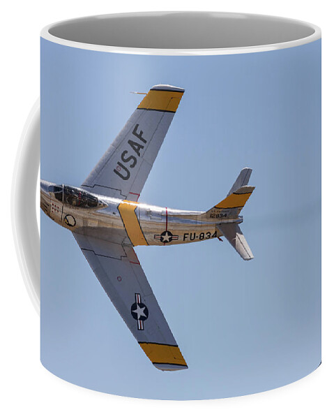 F-86 Coffee Mug featuring the photograph F-86 Jolley Roger by John Daly