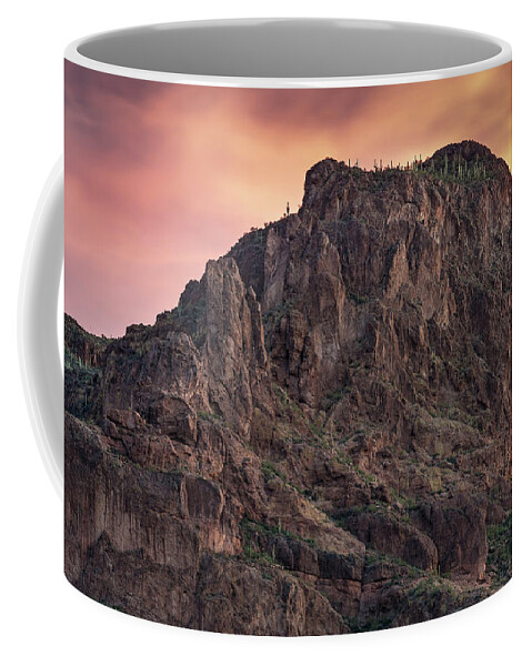 Superstition Mountains Coffee Mug featuring the photograph Face of Superstitions 2 by Greg Nyquist