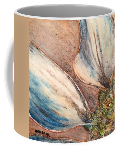 Macro Coffee Mug featuring the drawing Faded Glory by Vonda Lawson-Rosa