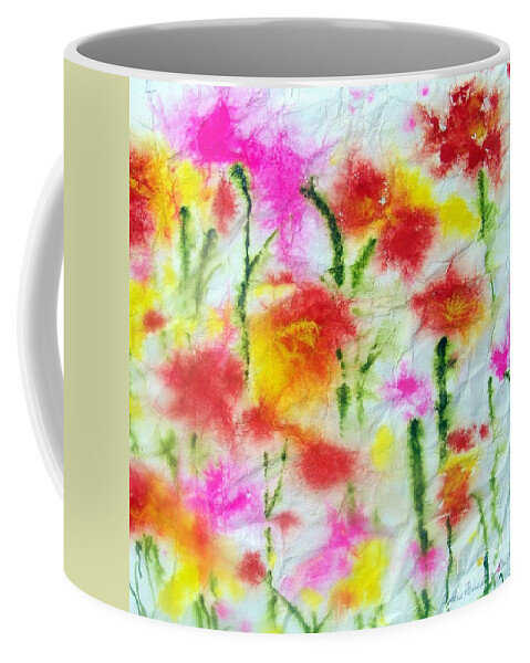Flowers Coffee Mug featuring the painting Fading Flowers by Jackie Mueller-Jones
