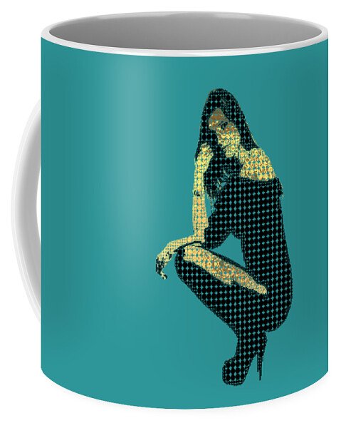 'visual Art Pop' Collection By Serge Averbukh Coffee Mug featuring the digital art Fading Memories - The Golden Days No.2 by Serge Averbukh