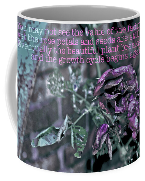 Rose Coffee Mug featuring the photograph Fading Rose by Sandy Moulder